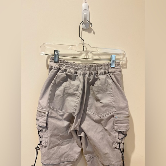 Maniere de Voir Grey Reflective Piped Cargo Pants US0 - Picture 5 of 8
